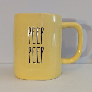 Rae Dunn by Magenta "Peep Peep" Yellow Ceramic Mug